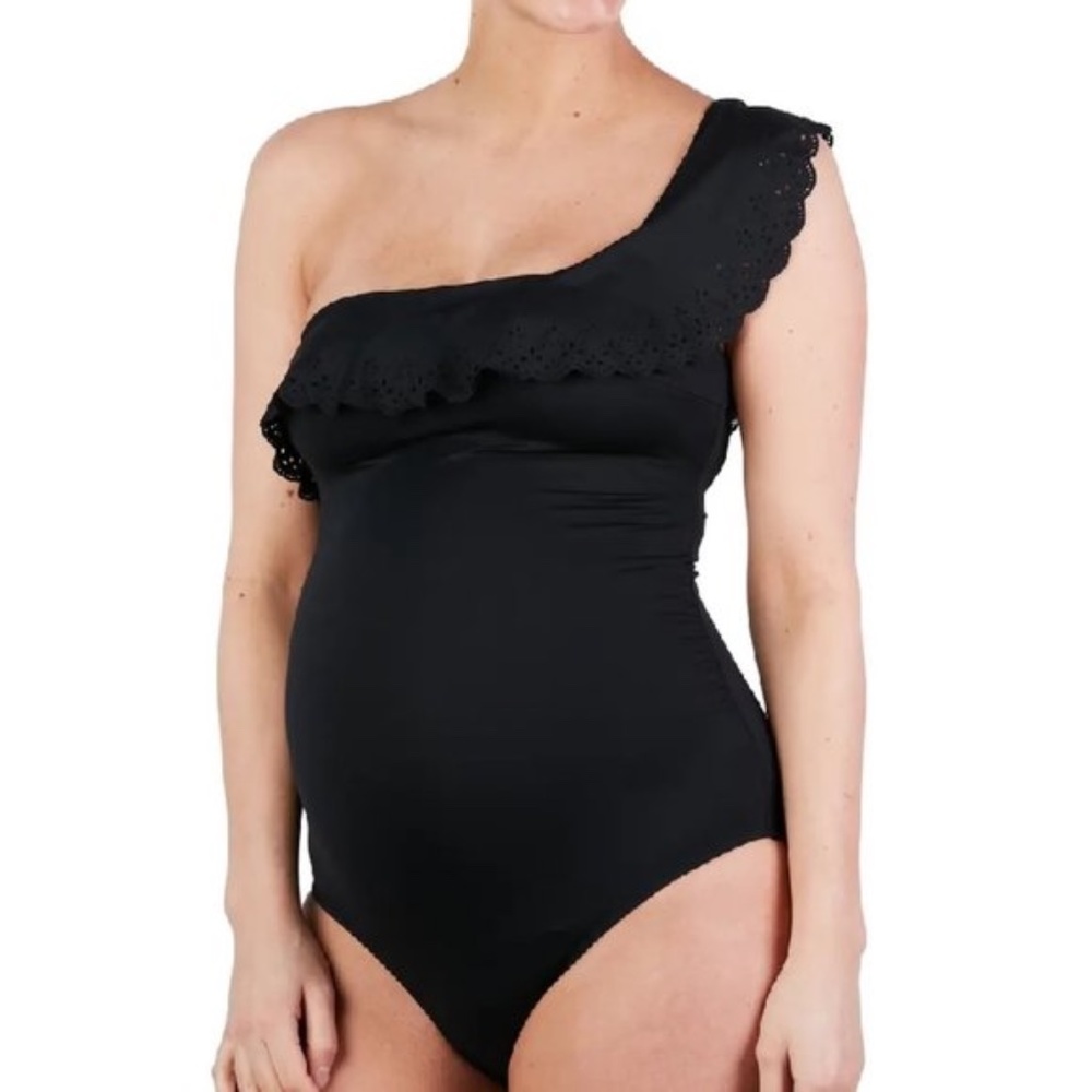 Bloom One-Shoulder One-Piece Maternity Swimsuit
